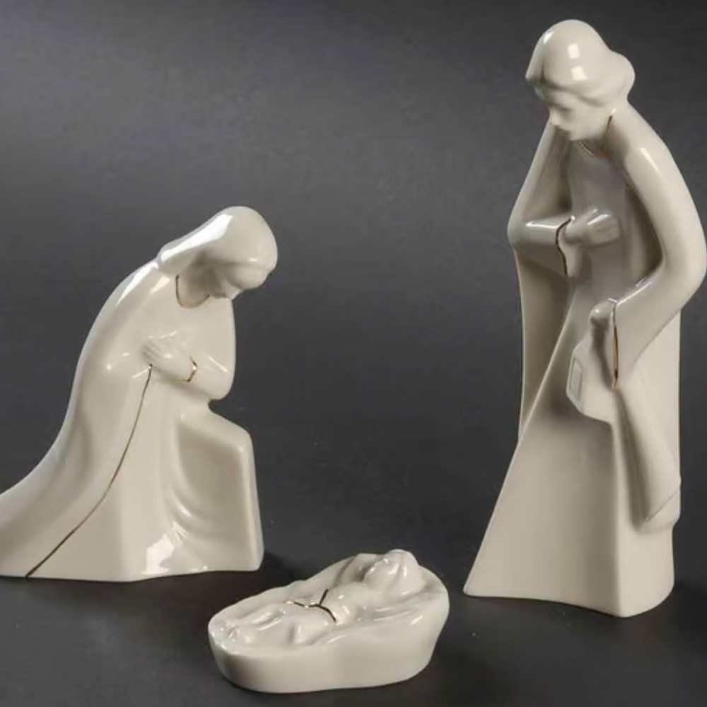 NWT NIB Mikasa 3 Pc Porcelain Holy Family Nativity Boxed Set Christmas Jesus